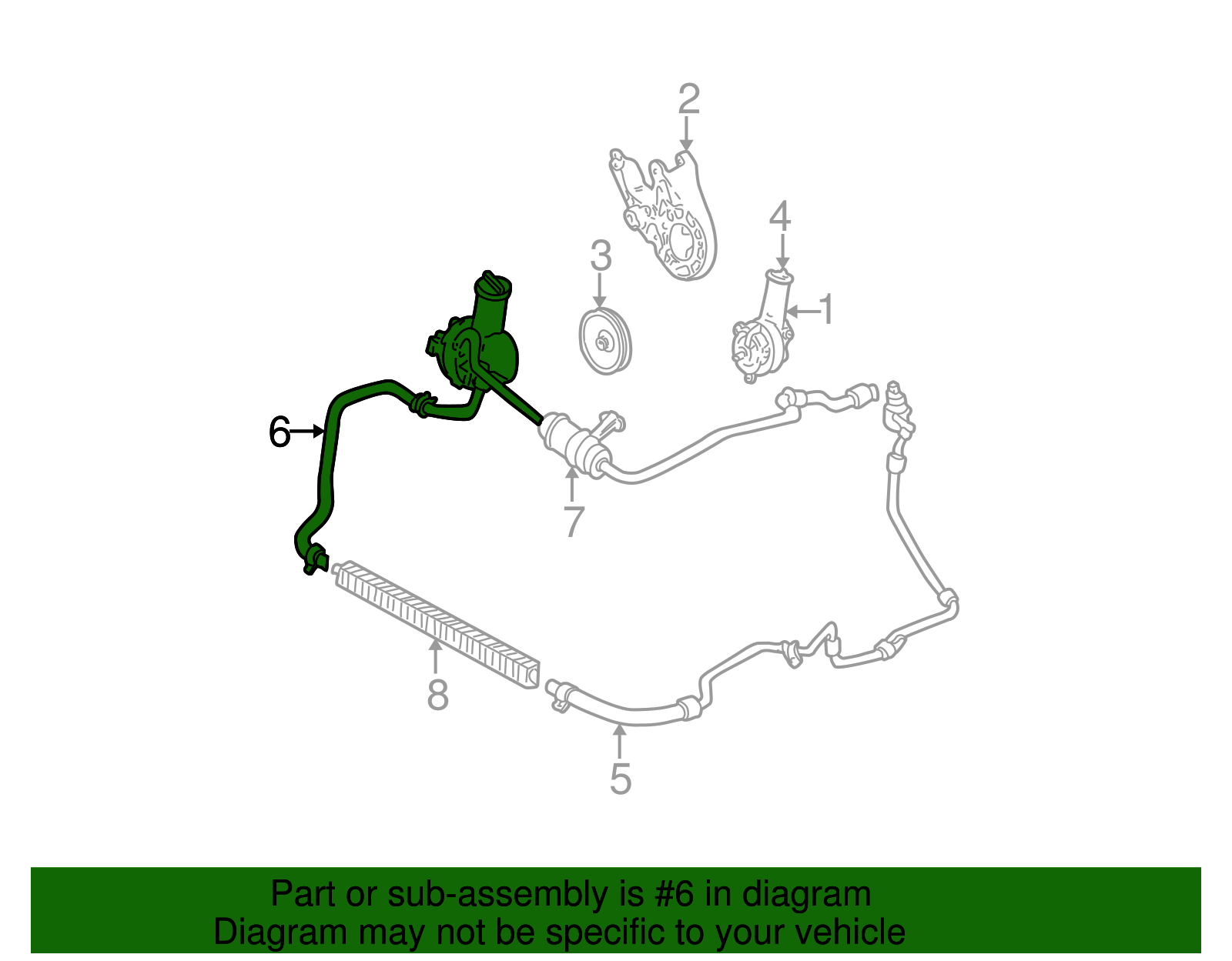Power Steering Return Hose - Ford (YF1Z-3A713-CA)