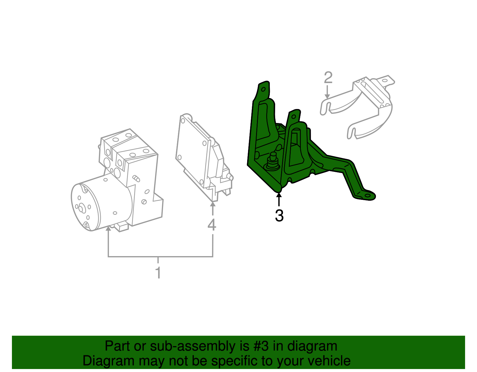 Bracket Assembly, Brake Press Module Vlv - GM (90576111)