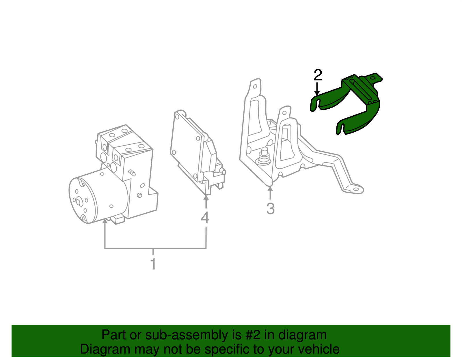 Bracket, Brake Press Module Vlv - GM (90576112)