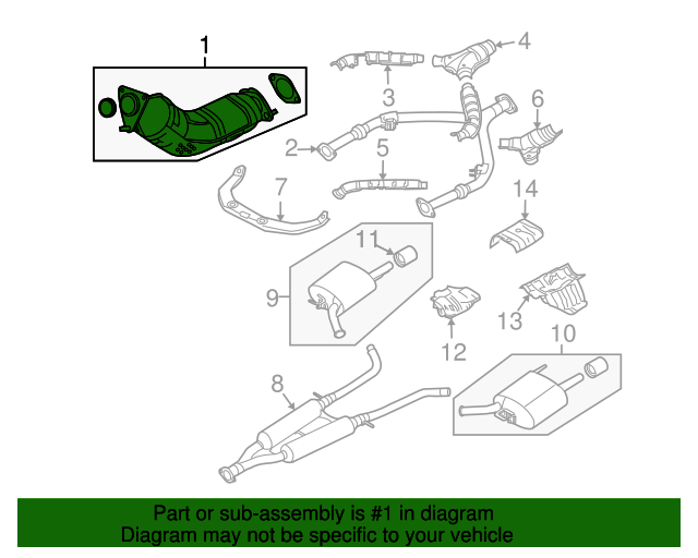 2009 Infiniti G37 Catalytic Converter B08B21NC0B OEM Parts Online