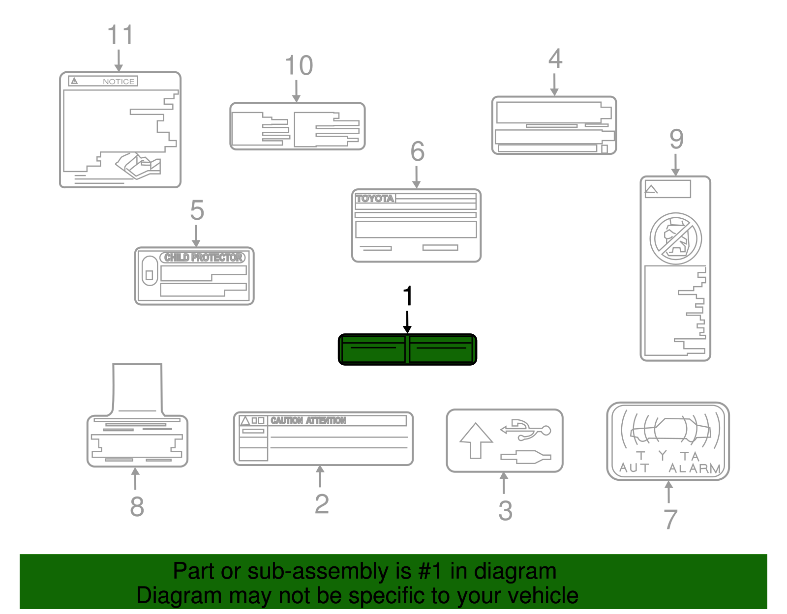 AC Label - Toyota (88723-52060)