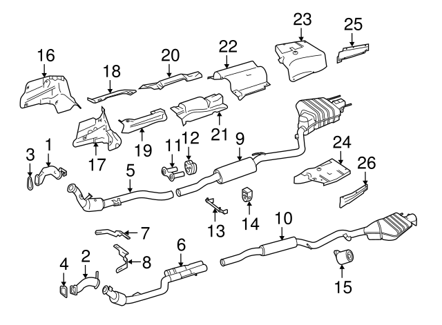 Genuine Mercedes-Benz Exhaust Gas Line 221-490-98-20-80