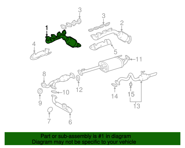 20032005 Lexus GX470 Exhaust Manifold 1710450180 OEM Parts Online