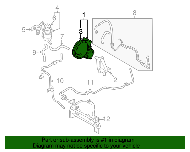 571002E100 Power Steering Pump 20052010 Kia Sportage Kia.Parts Store