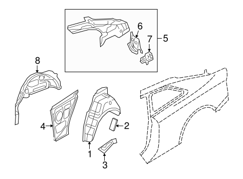 Inner Structure for 2014 Audi S5 | OEM Parts Online