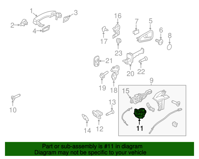 20152018 Ford Focus OEM Door Latch Assembly F1EZ5426413D Ford