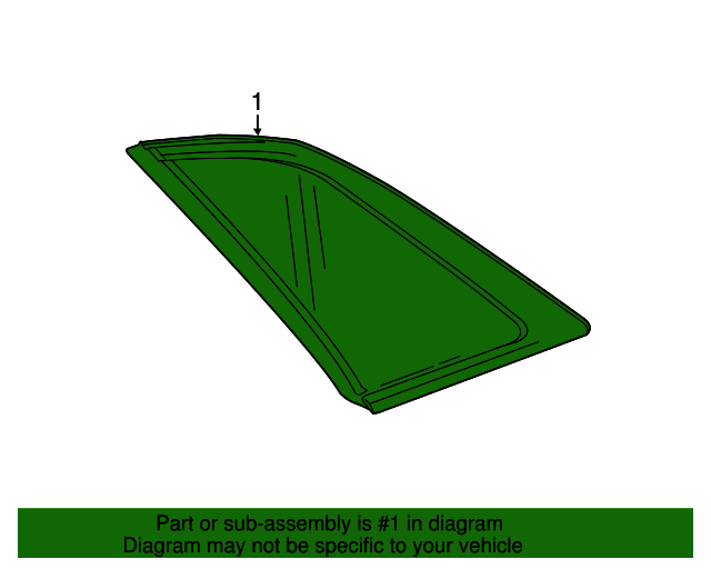 Black Driver Side Quarter Window 84817423