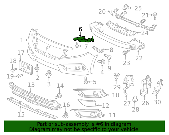 For 2016-2021 Honda CIVIC Sedan Headlight Brackets Front Hold Mount Retainer 4PC - View #11