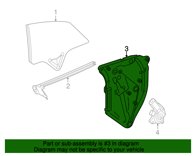 207-670-20-03 - Window Regulator 2011-2018 Mercedes-Benz  