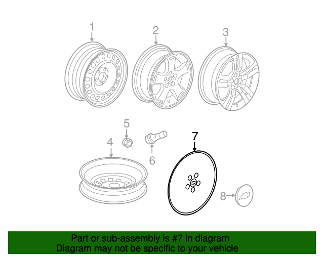 20062011 Chevrolet HHR Wheel Hub Cap 09597197