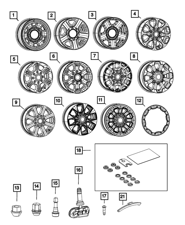 20192022 Ram Wheel, Alloy 6MP64AAAAA My Mopar Parts