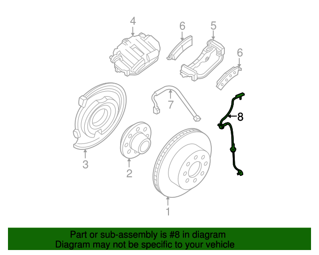 ABS Wheel Speed Sensor 20938122 For Chevy Tahoe, GMC Yukon, Cadillac Escalade 2007-2014