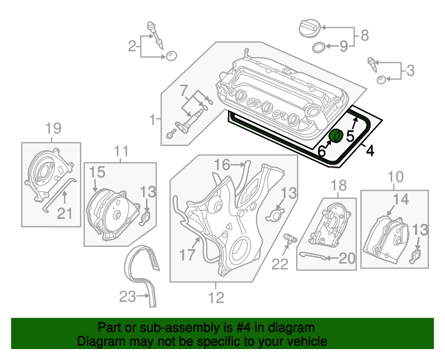 Genuine OEM Acura Gasket Set, Head Cover Part 12030RYEA01 Fits 20032009 Acura Up To 35 Off