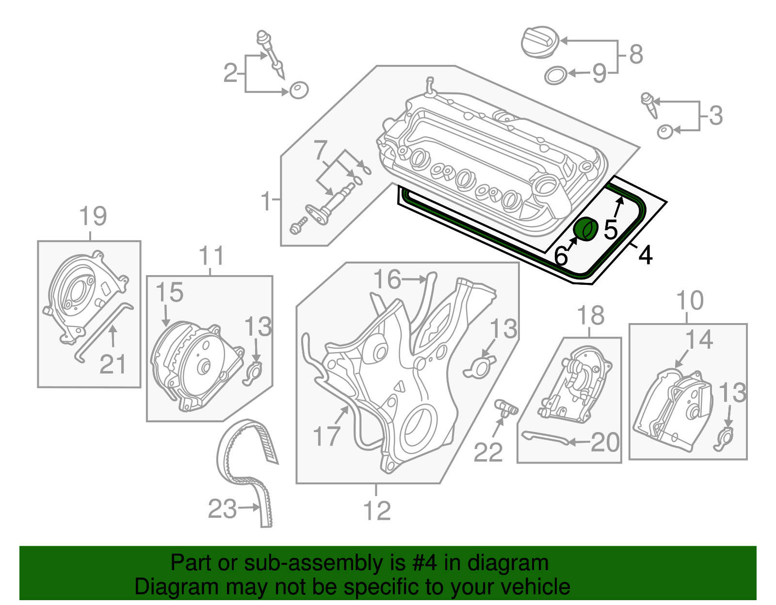 2003-2009 Acura Valve Cover Gasket 12030-RYE-A01 | OEM Parts Online