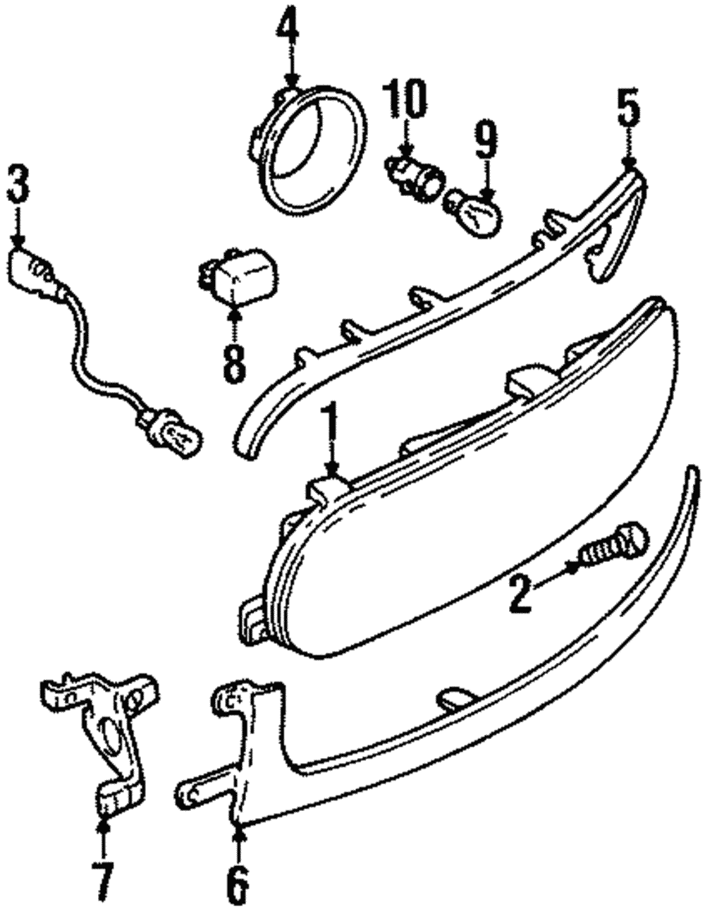 Headlamp, (W/O Bulb) (Left-hand) - GM (90544035)