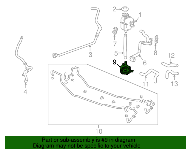 20162019 Chevrolet Volt Generator Control Module Coolant Pump 23259627 GM