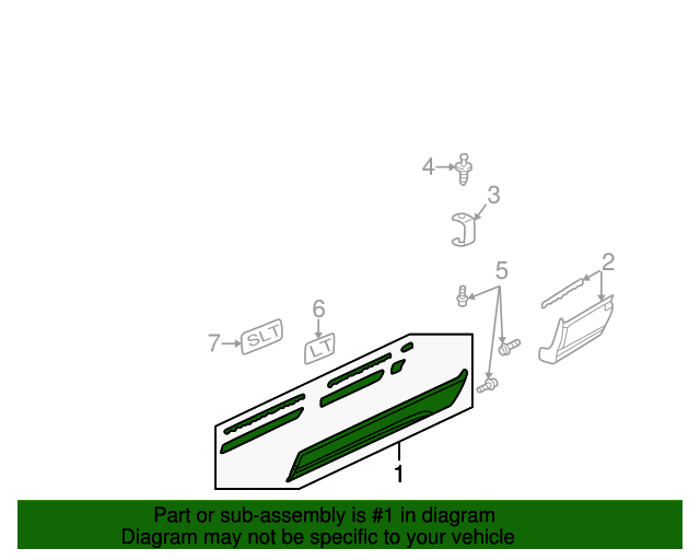 20012002 GM Body Side Molding 15072503