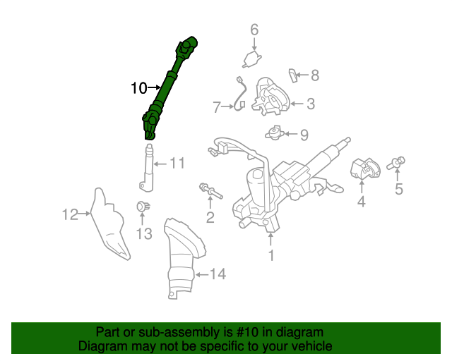 4526012620 Intermediate Shaft 20092013 Toyota Corolla Boch