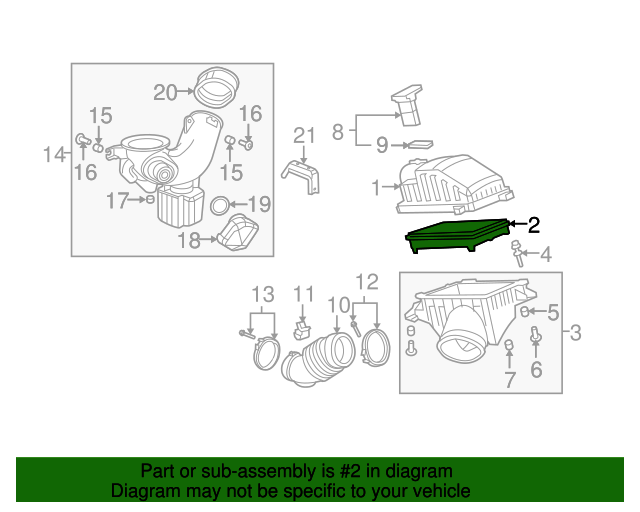 20072009 Acura MDX Element Assembly, Air Cleaner 17220RYEA00 Honda