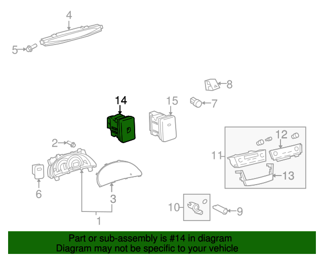 8484106010 Fuel Filler Door Switch 20072011 Toyota Camry