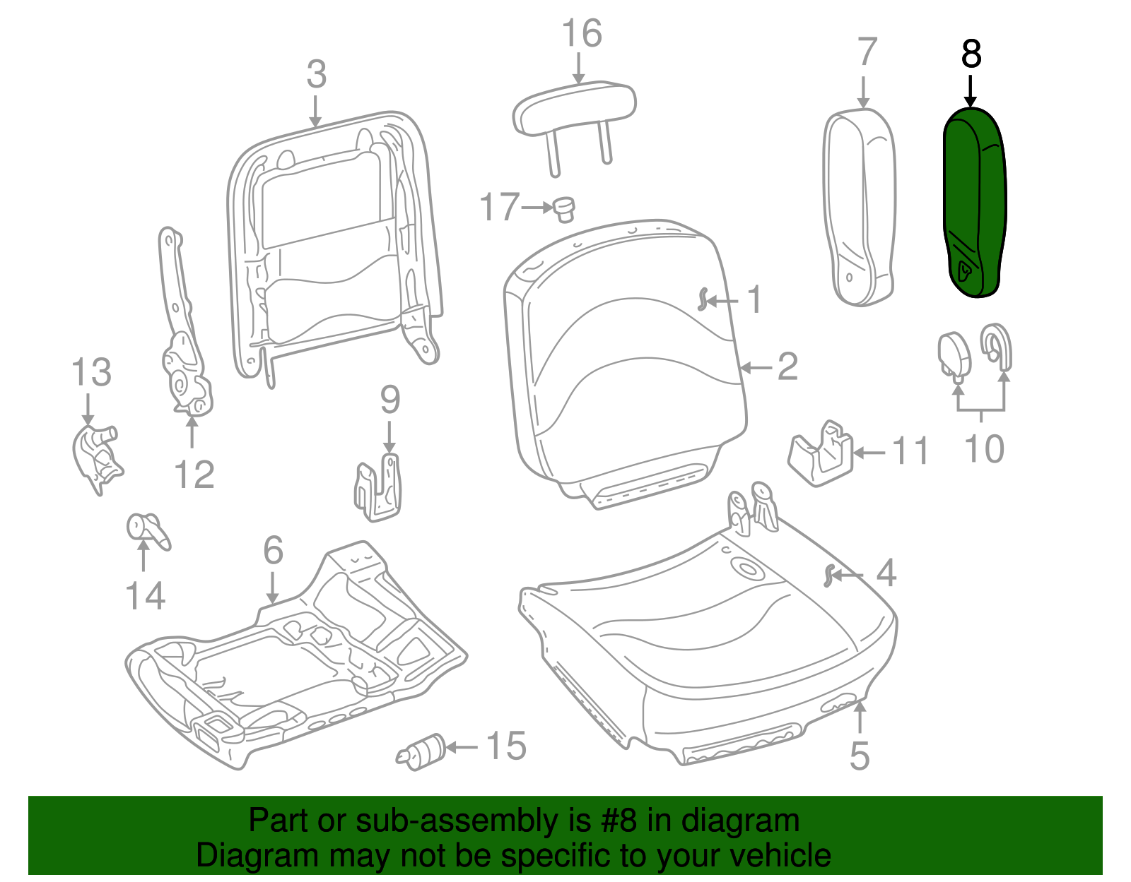 Armrest Pad - Ford (XW7Z-5465478-AA)