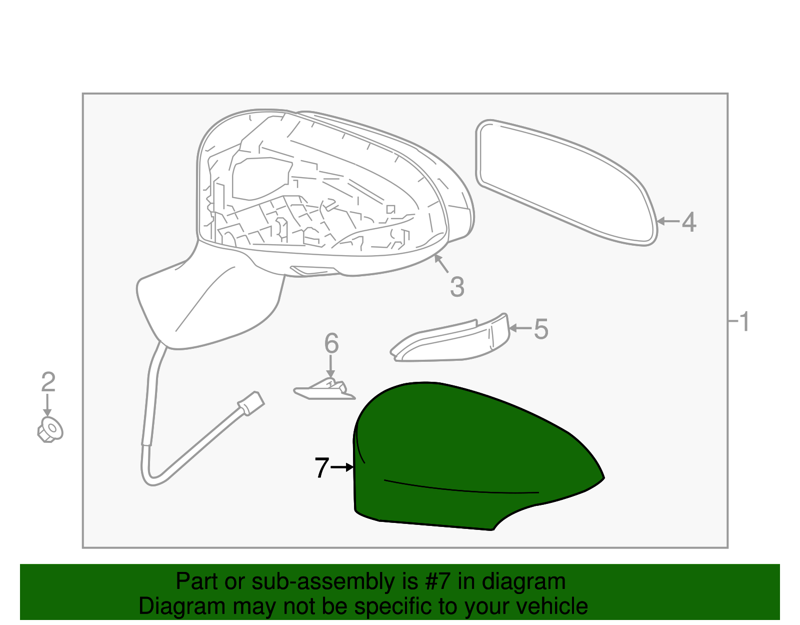 Mirror Cover Left Dark Brown - Toyota (87945-0T020-E1)