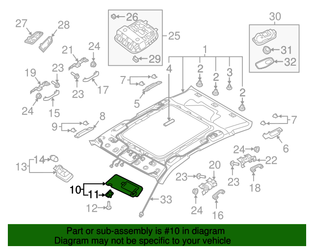 85201D5200CGA SunVisor 20162019 Kia Optima Kia.Parts Store