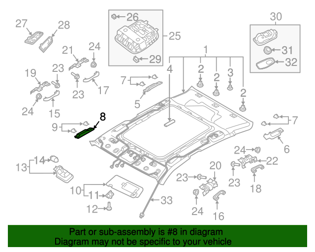 85370A8000 Headliner Bracket 20172020 Kia Optima Kia.Parts Store