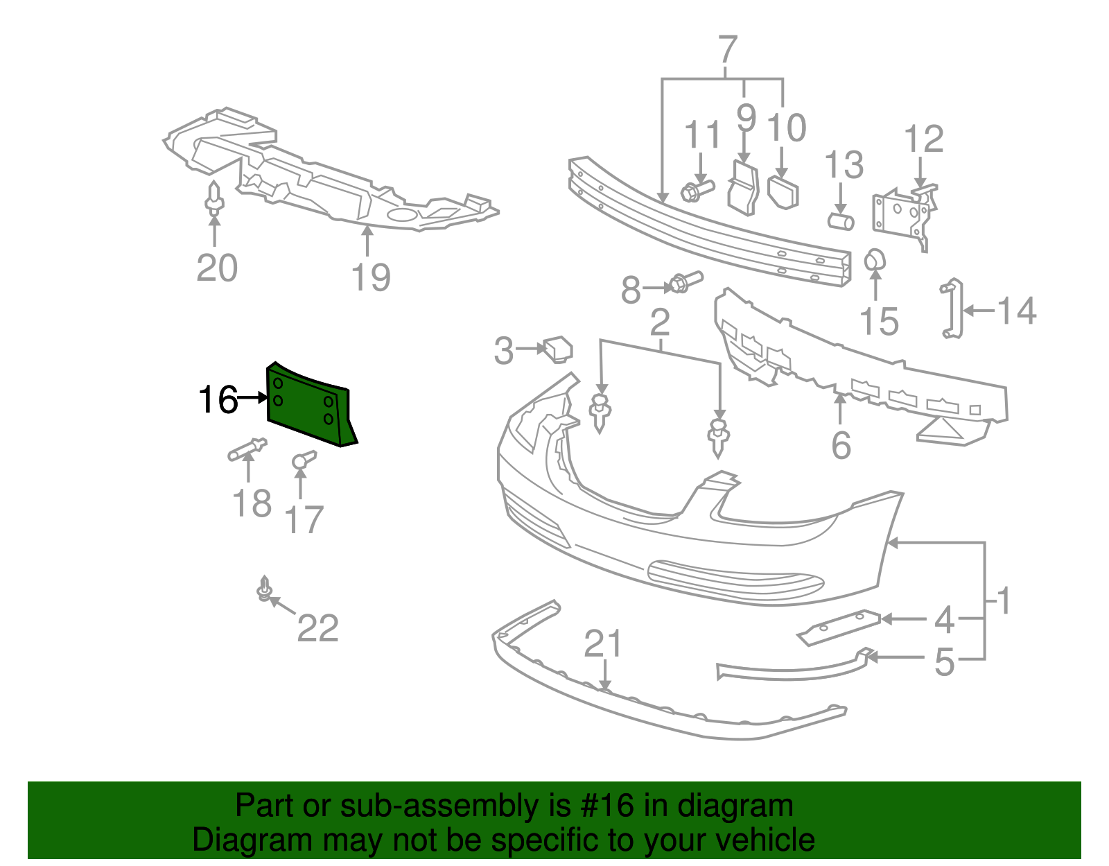 License Plate Bracket - Buick (25766506)