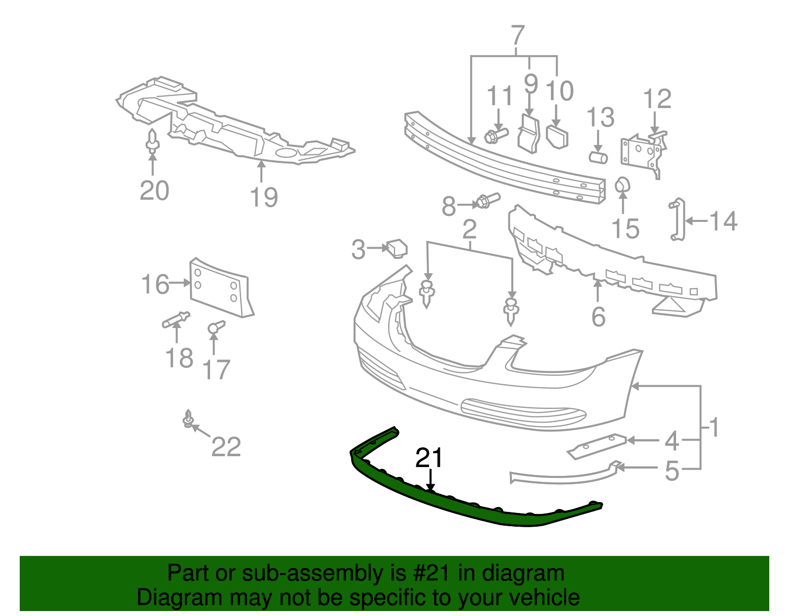 Front End Fascia Deflector - Buick (25761497)