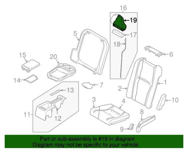 39974175 Headrest Cover 2003 2004 Volvo XC90 Volvo OEM Parts Direct