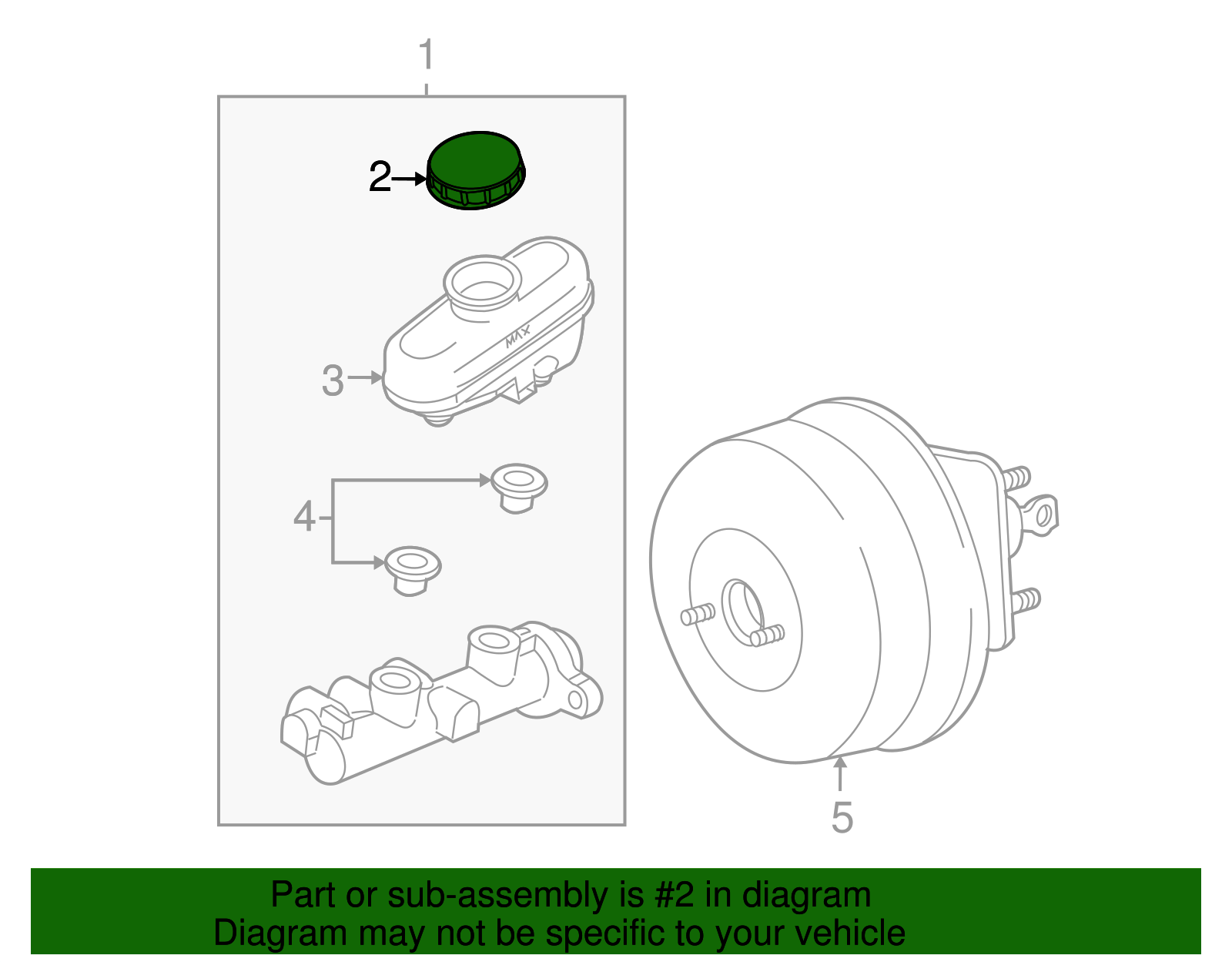 Brake Master Cylinder Reservoir Cap - Ford (E9SZ-2162-A)