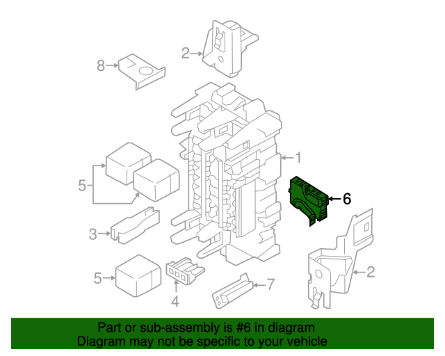 20162018 Nissan LEAF Body Control Module 284B14NP0A Nissan Parts Plus