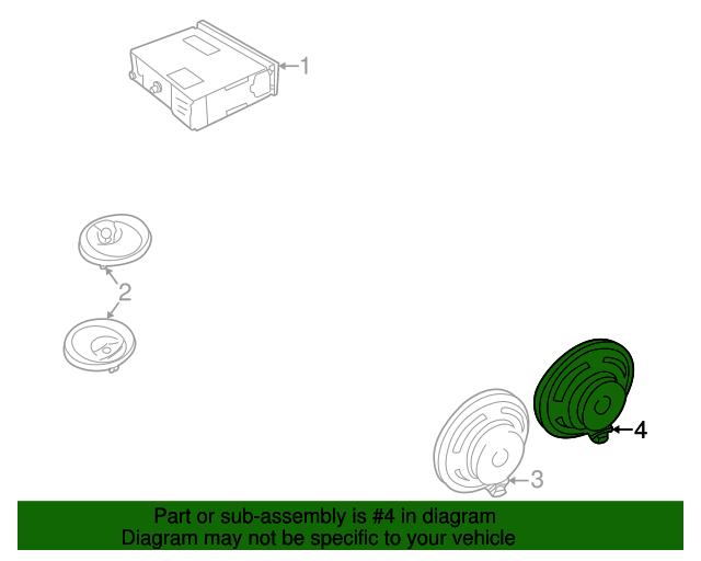 Rear Speaker 1E0-035-401