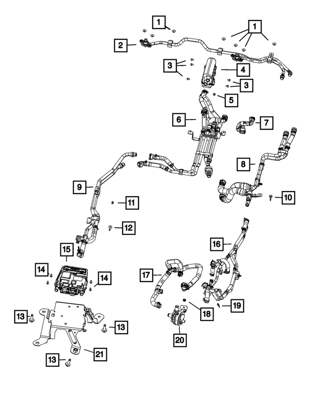 20212024 Jeep Wrangler Auxiliary Coolant Pump 68617741AA Mopar eStore