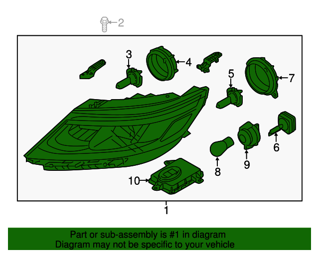 20142015 Kia Sorento OEM NEW 1415 Kia Sorento Headlamp Composite