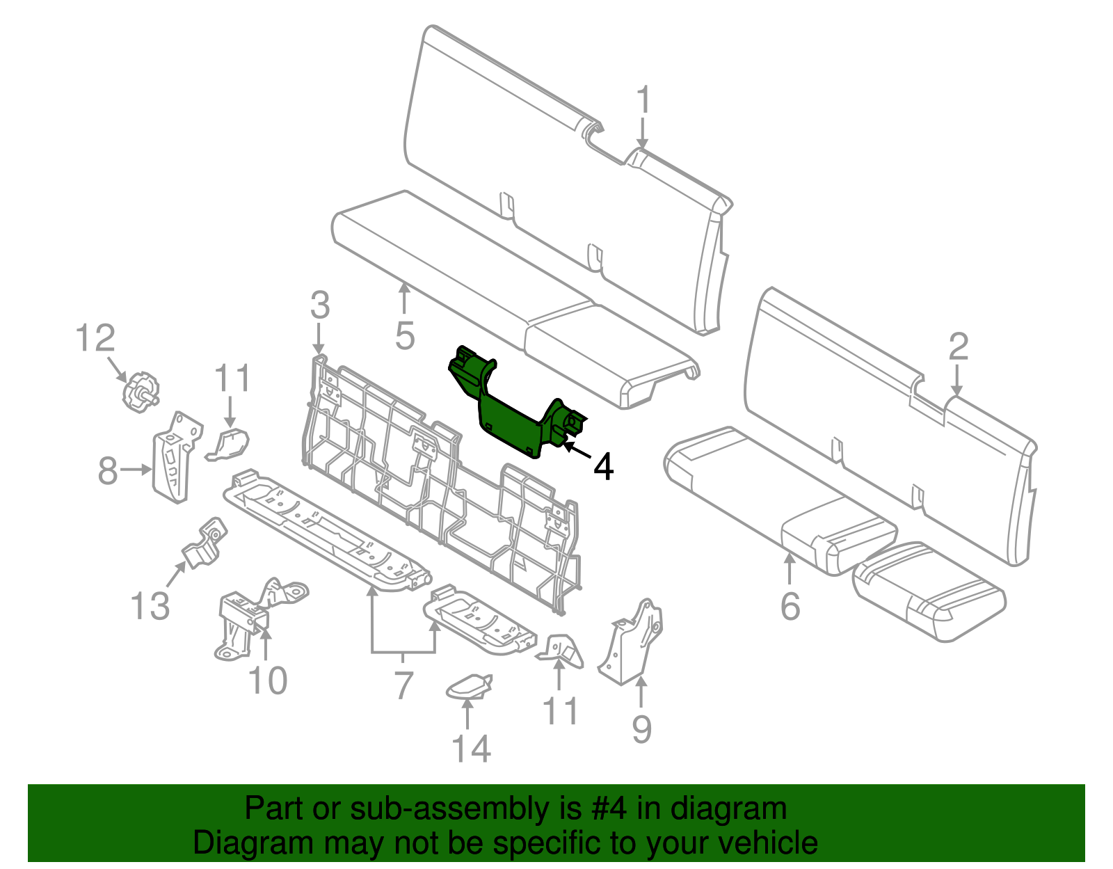 Seat Back Frame Support - Ford (8C3Z-2862400-A)