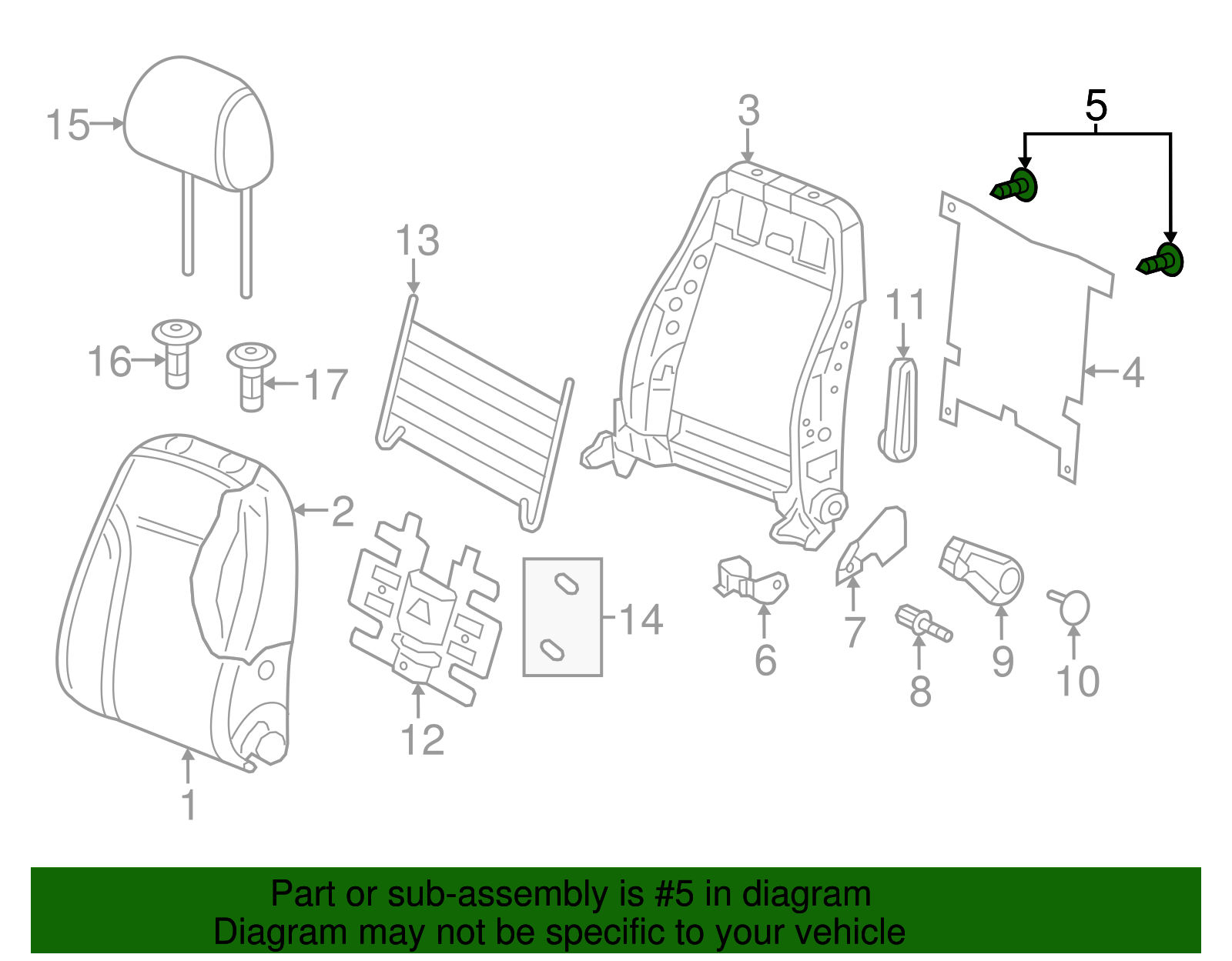 Seat Back Panel Clip - Volkswagen (N-909-113-01)