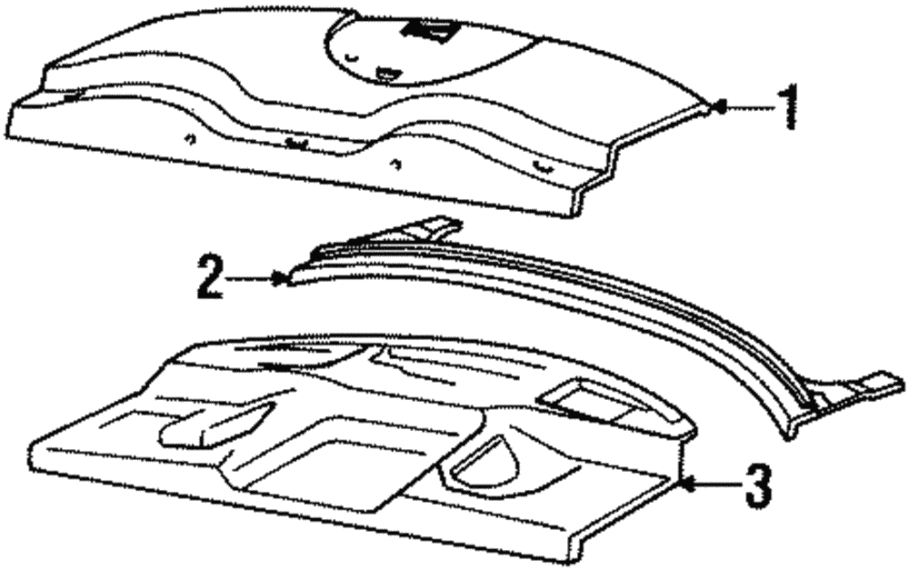 Pkg Tray Trim - Ford (YF3Z-5446668-AAD)