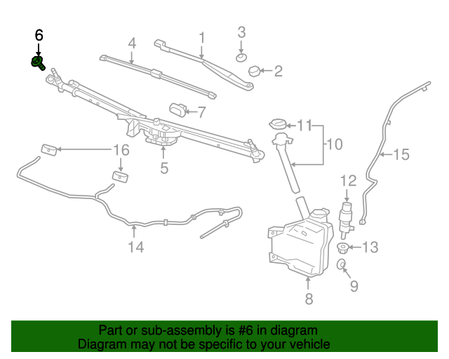 13295277 Windshield Wiper System Module Bolt 20142019 Chevrolet