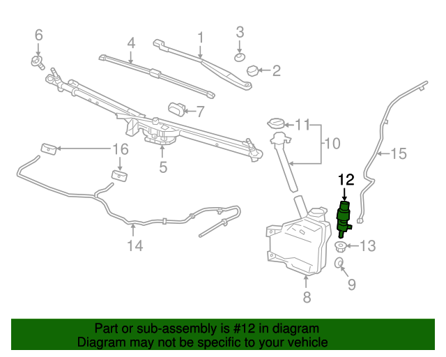 20172021 GM Washer Pump 84139203