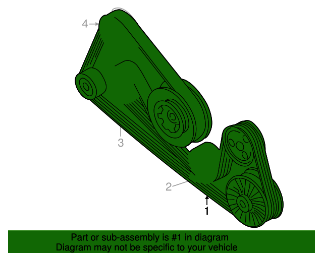 19972003 Audi Serpentine Belt 077903137Q Audi USA Parts