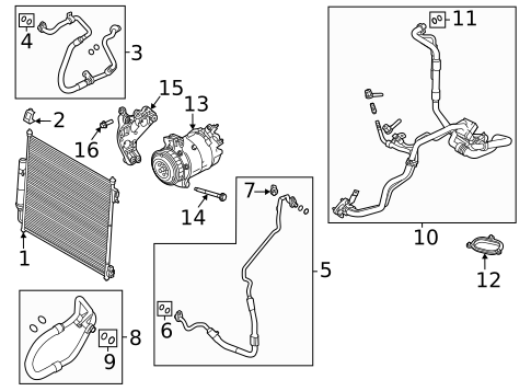 Condenser, Compressor & Lines for 2022 Land Rover Defender 110 | OEM ...