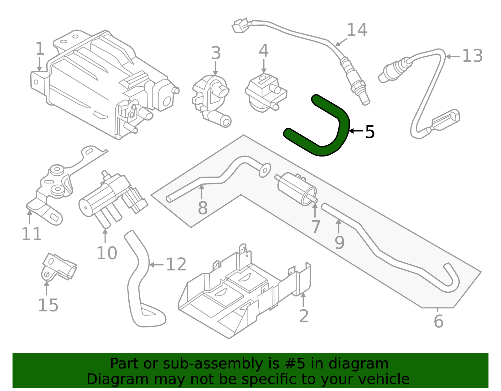 2020-2025 Nissan Sentra Canister Hose 18791-6LB0C | Bill Kay Nissan Parts