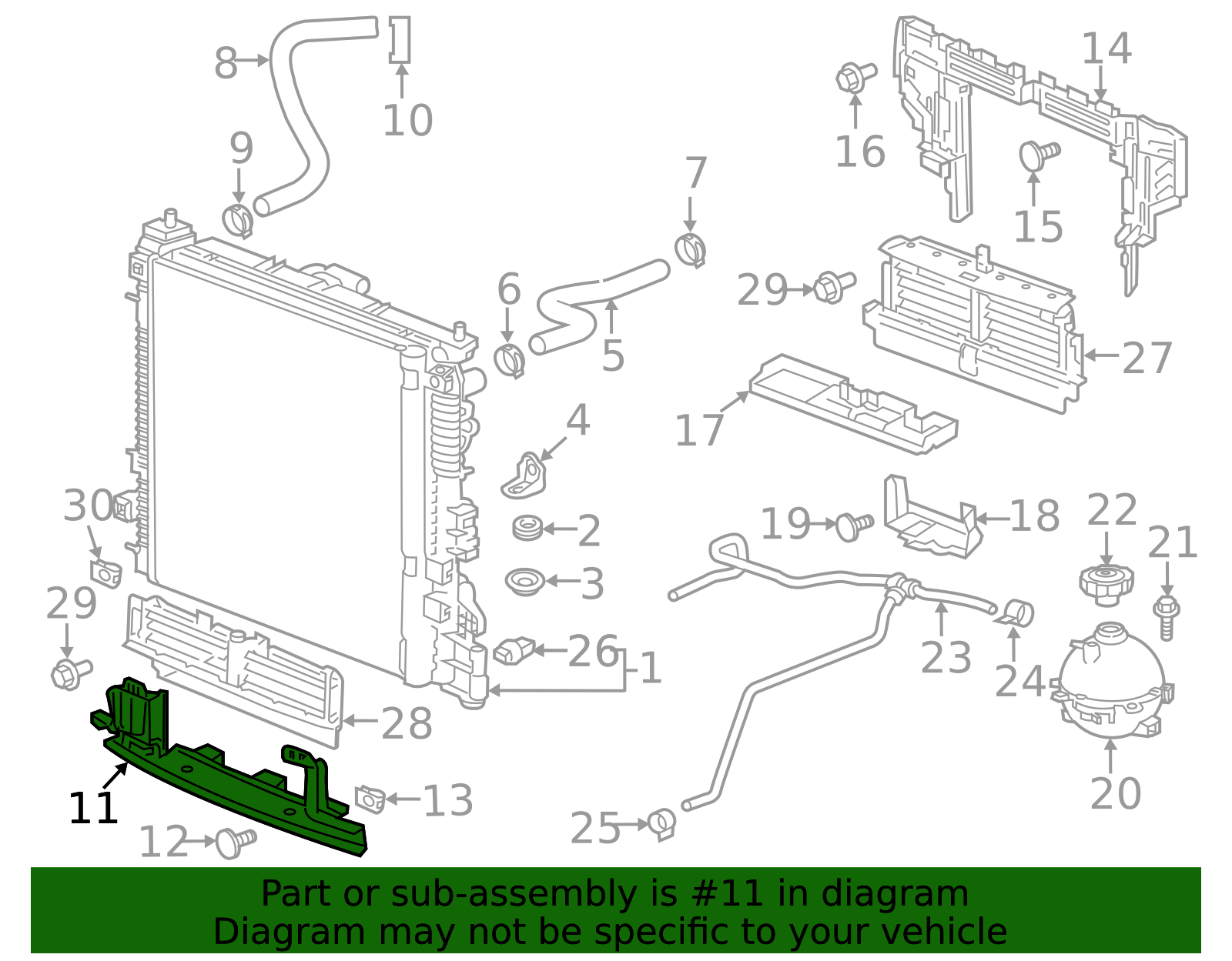 Front Lower Radiator Air Baffle - GM (84447968)