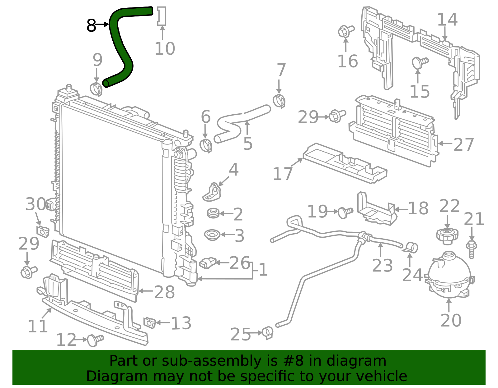 Radiator Outlet Hose - GM (84372604)