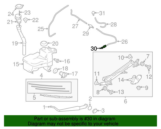 20132023 Subaru Windshield Washer Hose Connector 86638KG040 Subaru