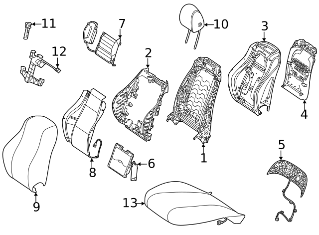 167-910-94-05-9E43 - Cushion Assembly 2020-2023 Mercedes-Benz 