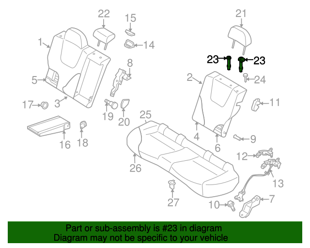 20142018 Subaru Forester Headrest Guide 64306FJ010LL Subaru Parts Store