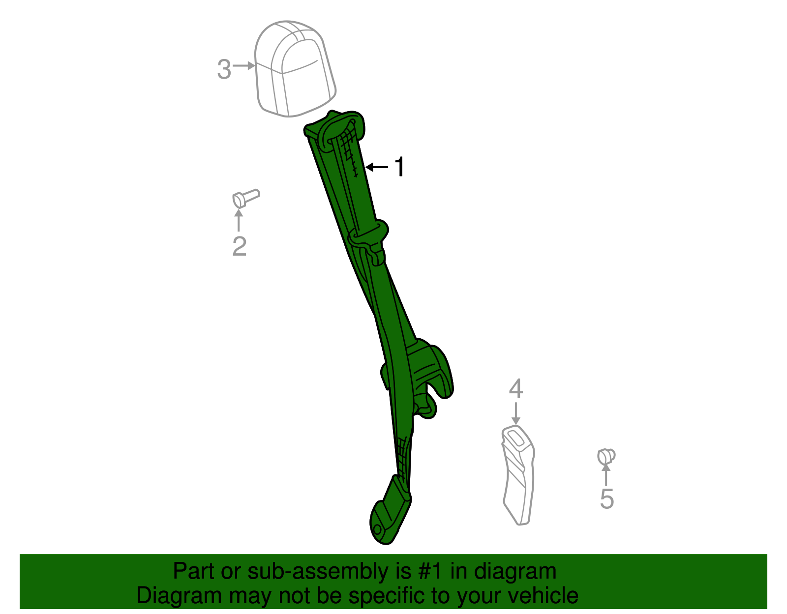 Oak Driver Seat Belt with Retractor - GM (88940024)